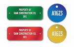Anodized Aluminum Tags Blank Rectangle