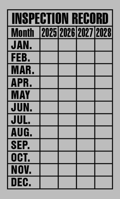 Inspection Record Labels Self Adhesive 